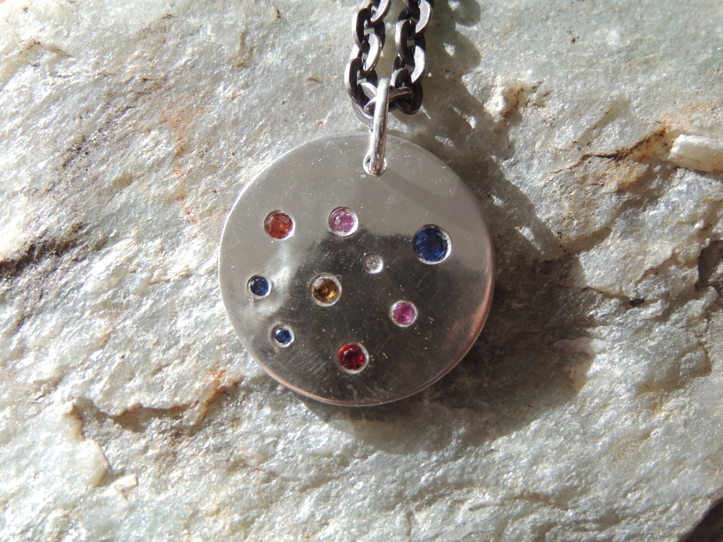 Silver Flush Mount Pendant