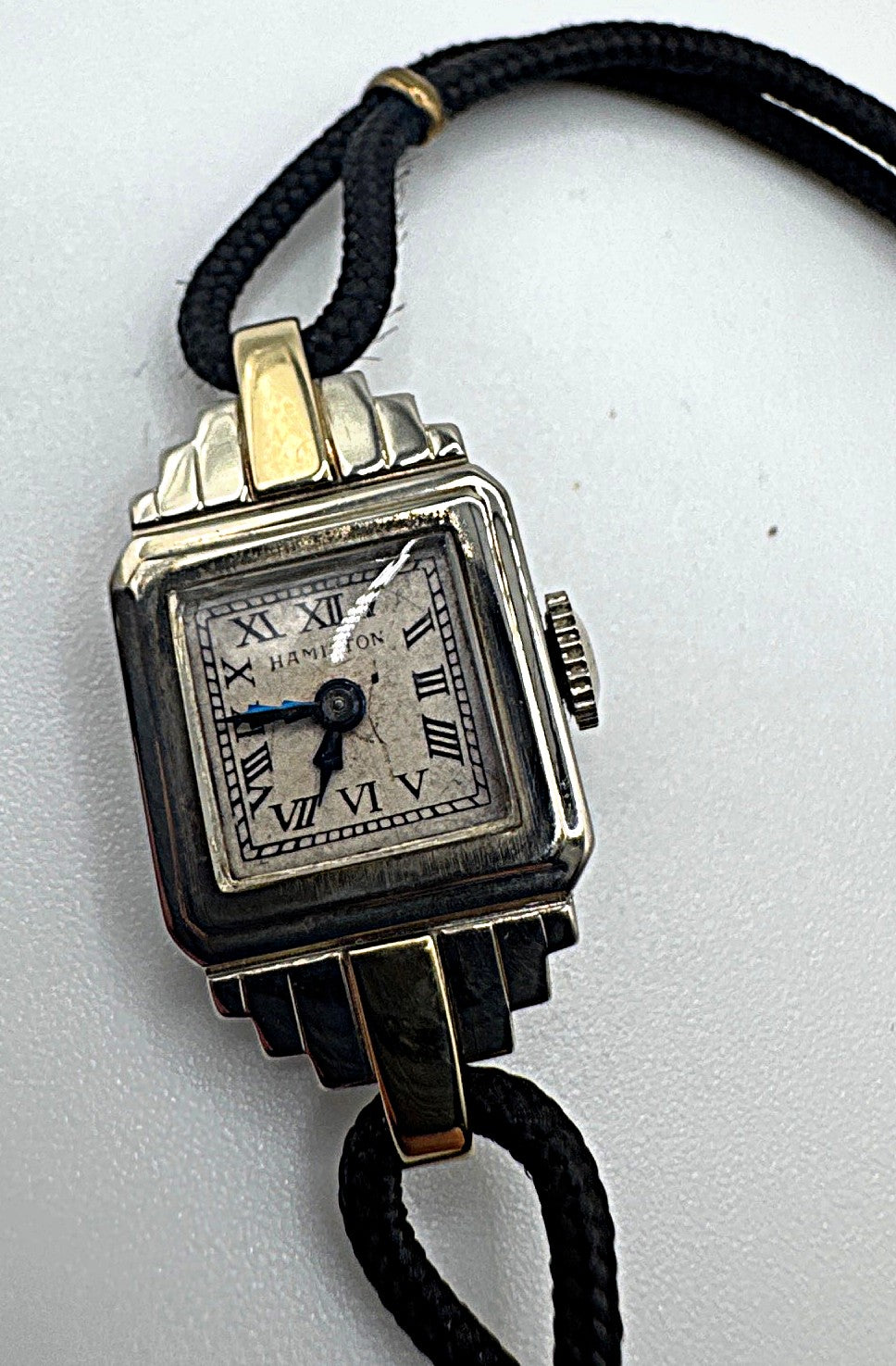 Vintage 1930s Hamilton 14K Gold Art Deco Ladies Watch – Manual Wind, Original Dial