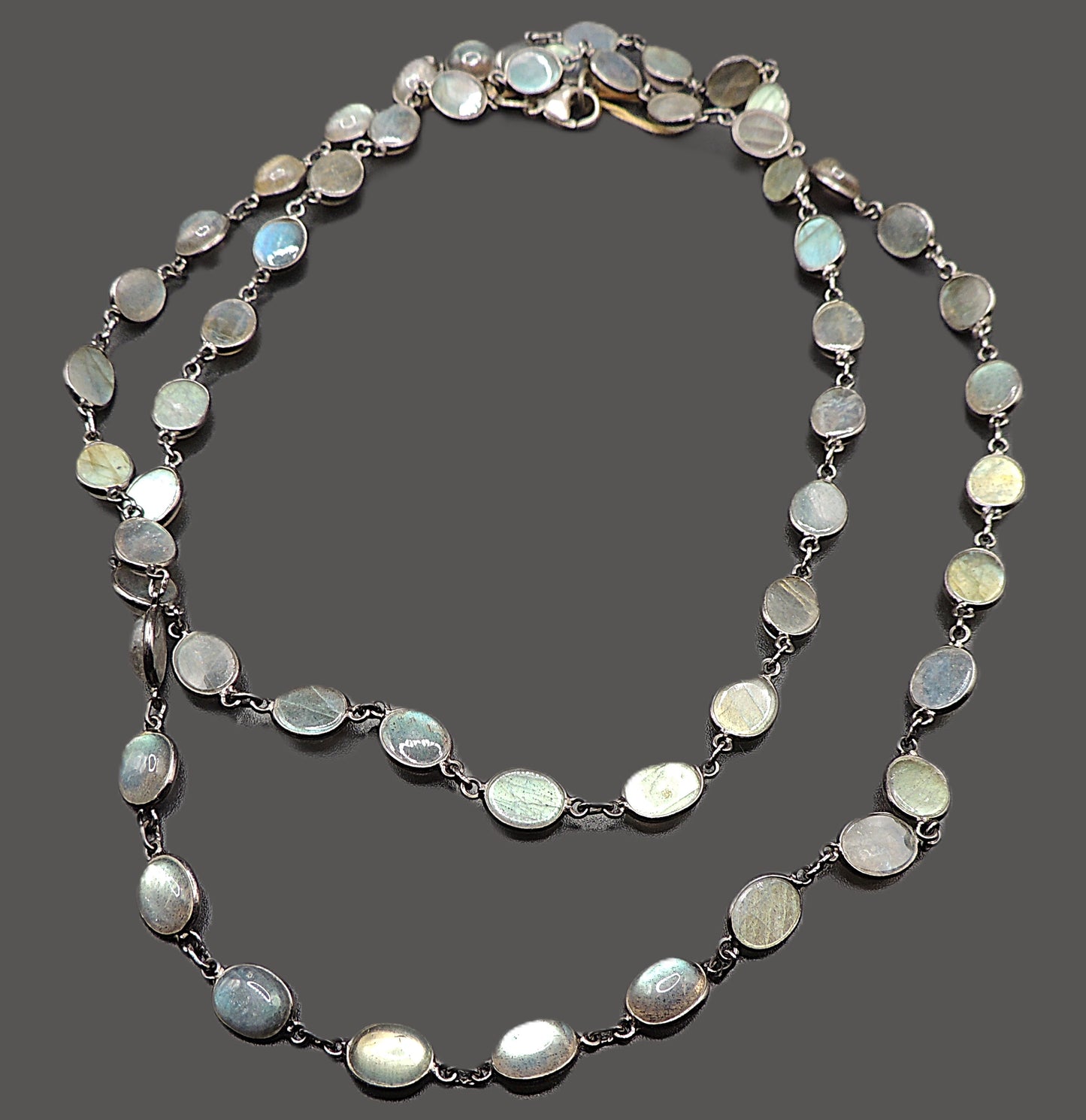 Labradorite and Silver Gem Strand, 36"