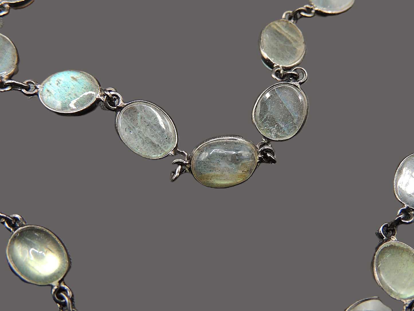 Labradorite and Silver Gem Strand, 36"