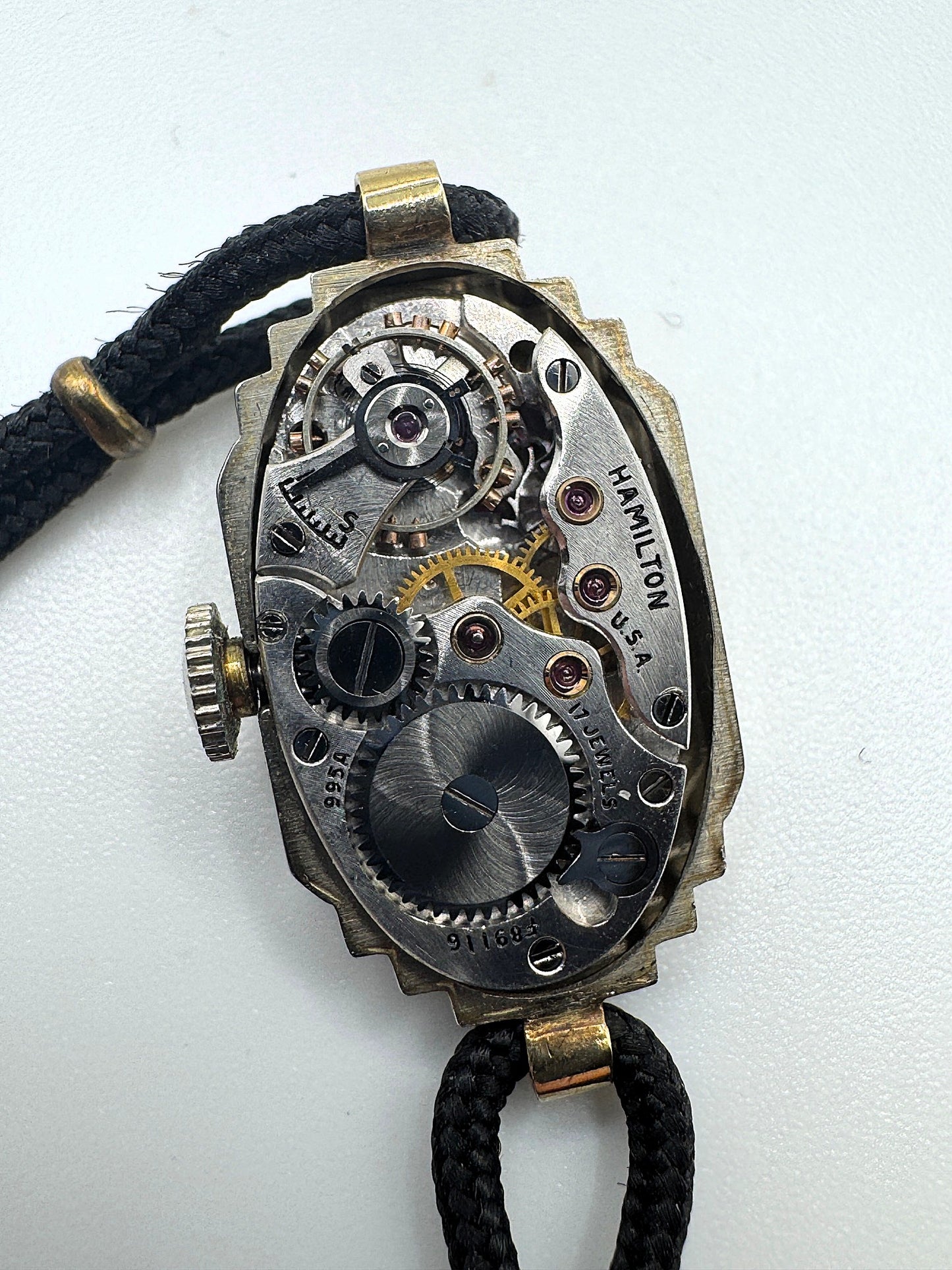 Vintage 1930s Hamilton 14K Gold Art Deco Ladies Watch – Manual Wind, Original Dial