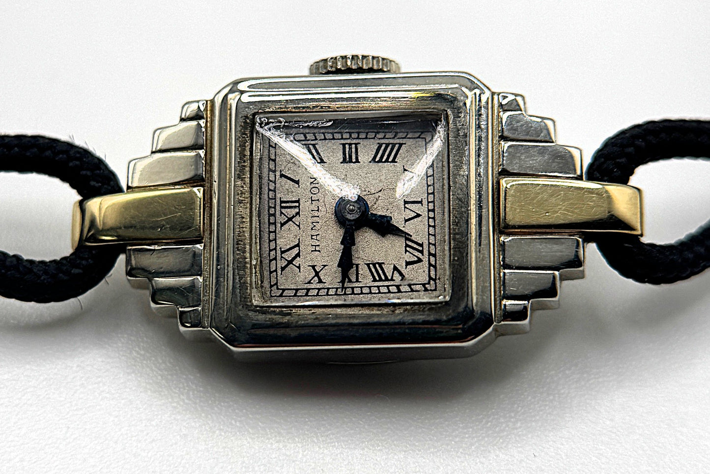Vintage 1930s Hamilton 14K Gold Art Deco Ladies Watch – Manual Wind, Original Dial
