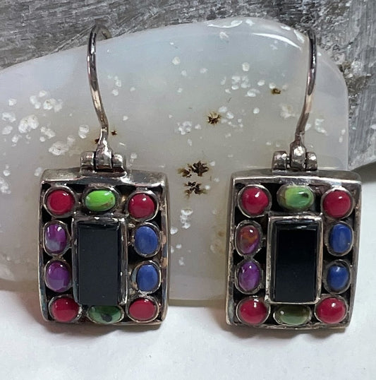 Vintage Zuni Sensa Eustace Sterling Earrings